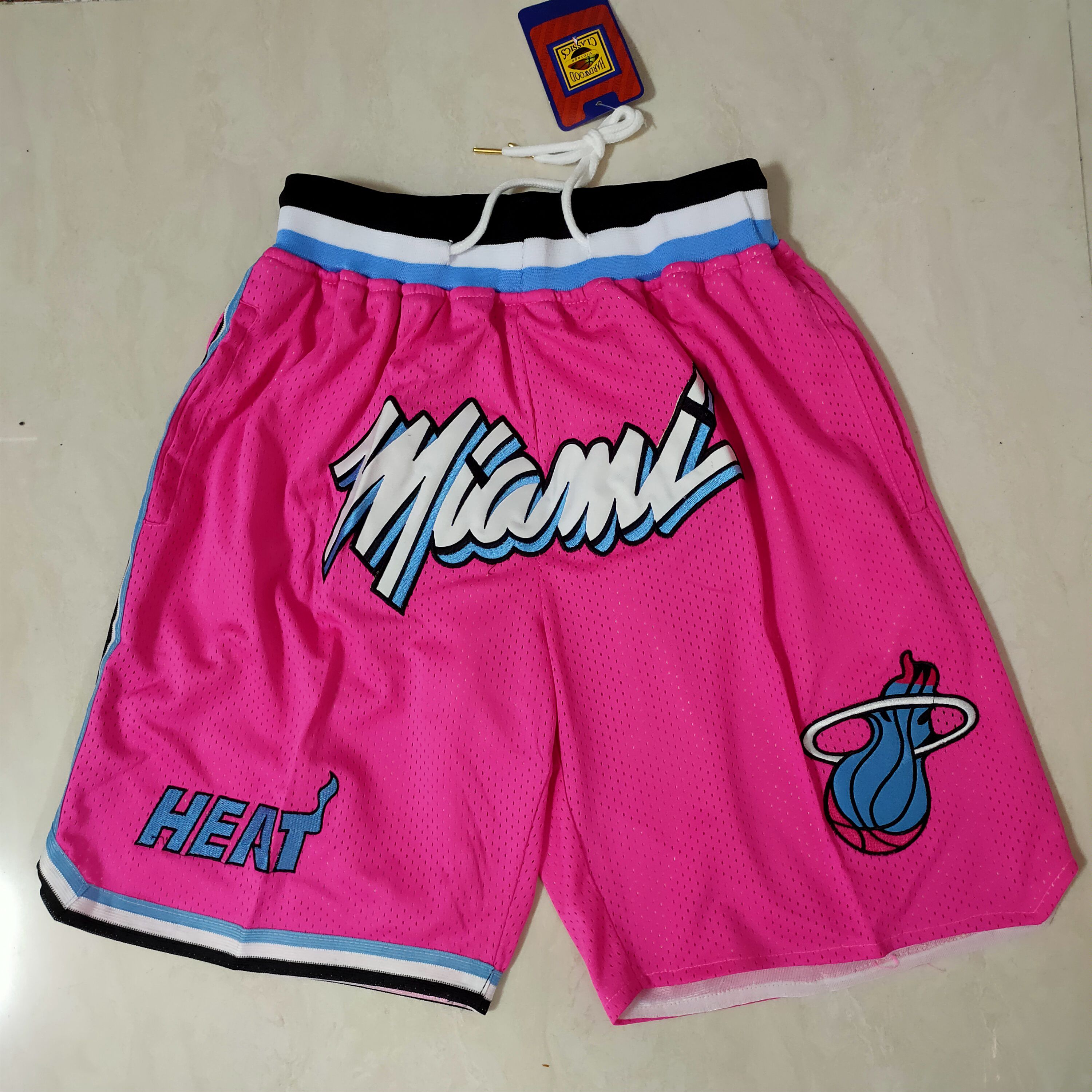 Men NBA 2021 Miami Heat Pink Shorts->chicago bulls->NBA Jersey
